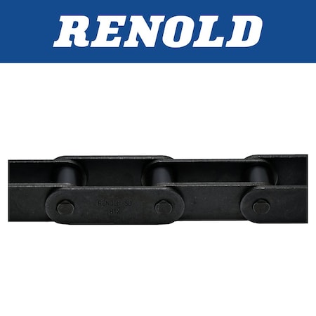 Renold SD 81X, 2.609in. PITCH, RIVETED, 1 STRAND, CARBON STEEL, 10FT SD81XX10FT
